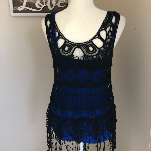 Clearance🎉Black Lace Cover Up - Picture 6 of 7